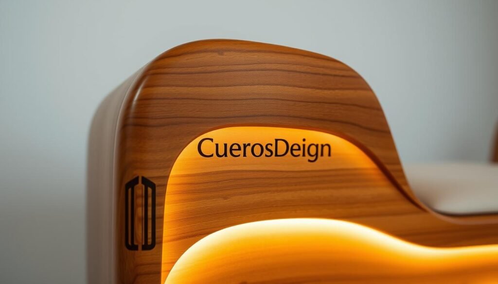 Diseño de mueble con madera y cuero