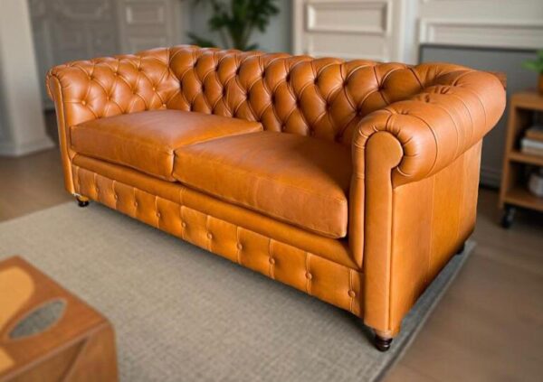 Sofa de Cuero Modelo Chesterfield