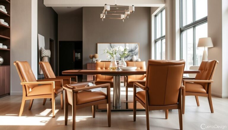 Sillas Comedor de Cuero Natural para Ambientes Elegantes