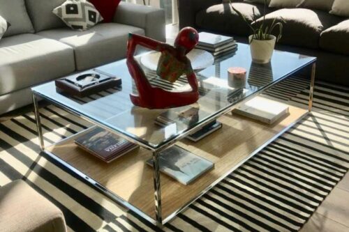 Mesa de Centro Modelo Niza Doble Cubierta Madera